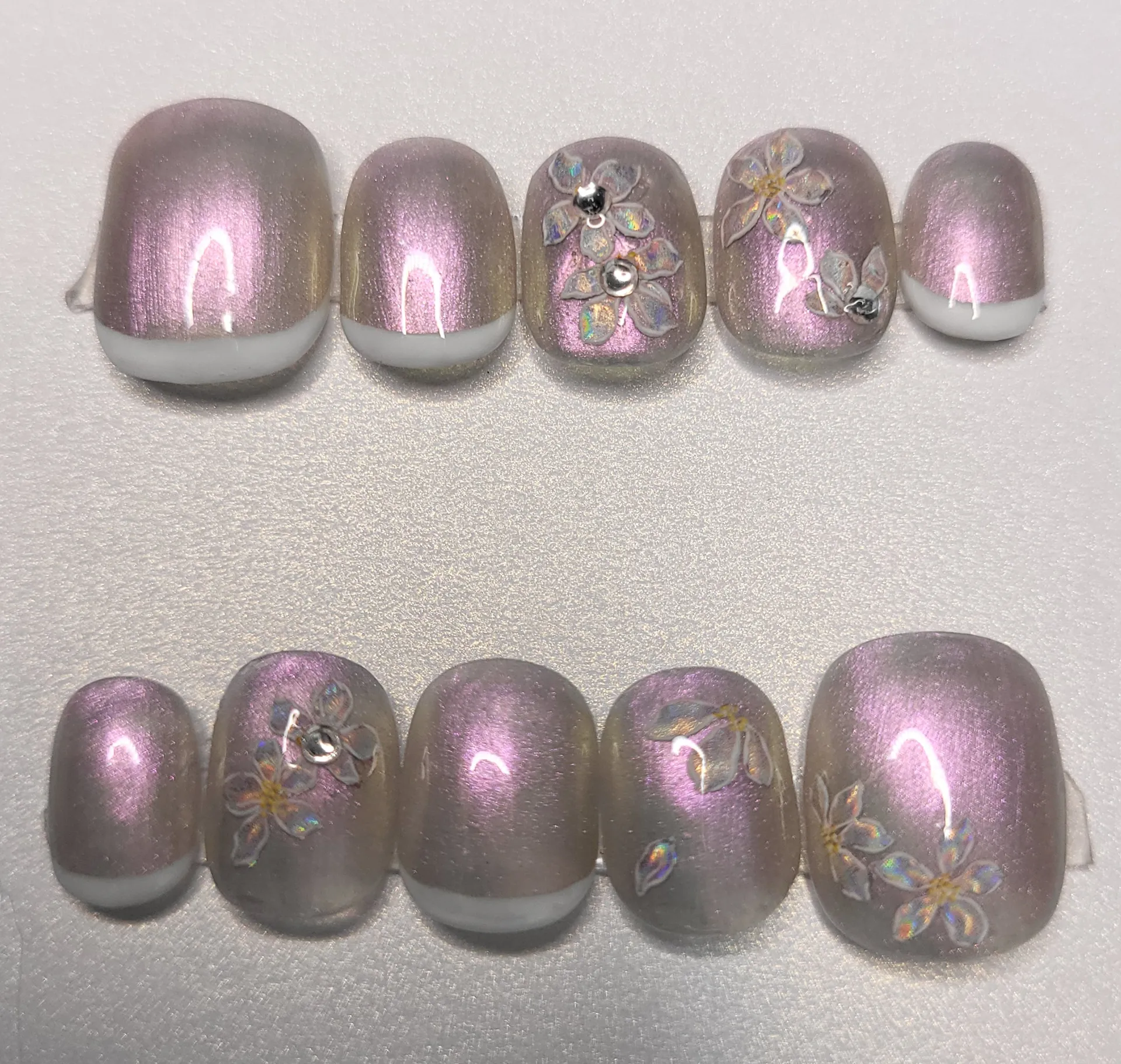 Bold geometric nail design